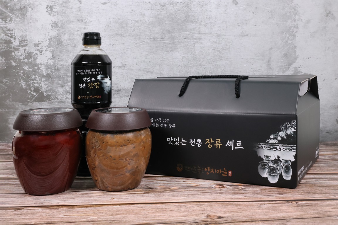 양지영농조합법인 맛있는 전통장류세트 된장1kg + 빠개장1kg + 간장1L